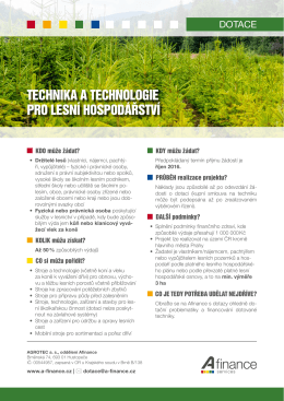 technika a technologie pro lesní hospodářství