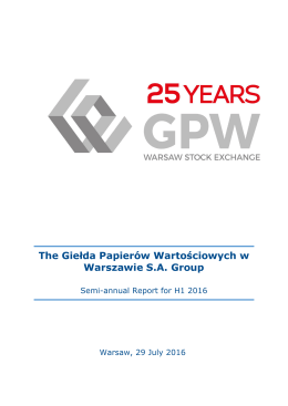 The Giełda Papierów Wartościowych w Warszawie SA