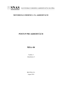MSA-04 - SNAS Slovenská národná akreditačná služba