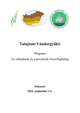 Program füzet - Magyar Talajtani Társaság