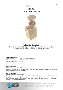 OG50 letaposós csapzár - OVERGATE Nyílászáró Automatizálási