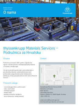 thyssenkrupp Materials Services − Podružnica za Hrvatsku O