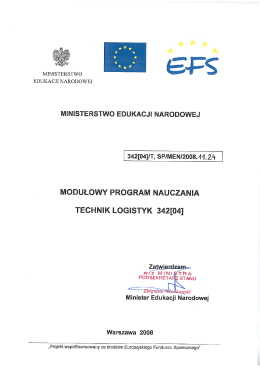 Program nauczania – Technik Logistyk
