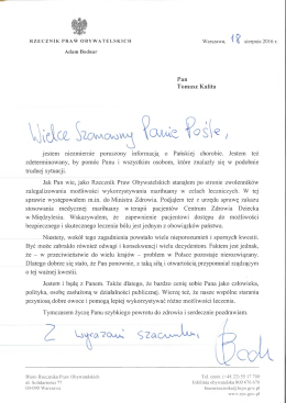 List RPO do Tomasza Kality