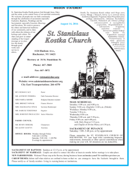 August 14, 2016 - St. Stanislaus Kostka Church
