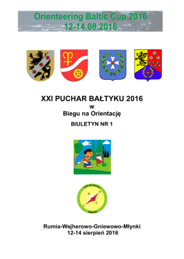 xxi puchar bałtyku 2016 - XXI Orienteering Baltic Cup
