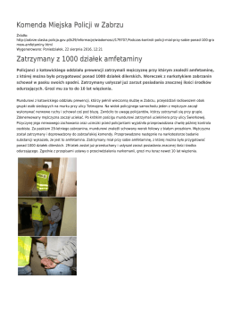 Generuj PDF - Komenda Miejska Policji w Zabrzu