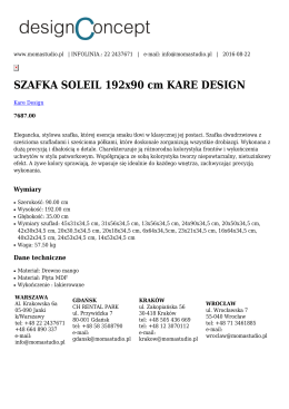 SZAFKA SOLEIL 192x90 cm KARE DESIGN