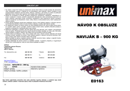 návod k obsluze naviják b – 900 kg e0163 - UNi-MAX