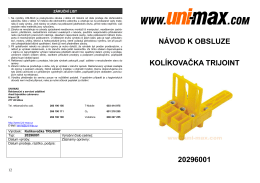 návod k obsluze kolíkovačka trijoint 20296001 - UNi-MAX