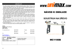 návod k obsluze soustruh na dřevo mc1100b - UNi-MAX