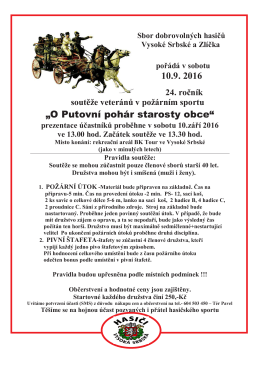 Pozvánka na soutěž veteránů do Zlíčka dne 10.9.2016