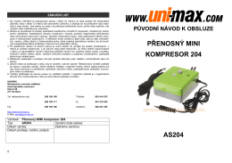 přenosný mini kompresor 204 as204 - UNi-MAX