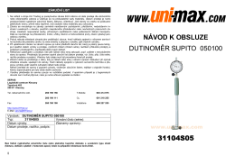 návod k obsluze dutinoměr supito 050100 31104s05 - UNi-MAX