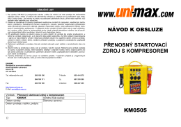 návod k obsluze přenosný startovací zdroj s - UNi-MAX
