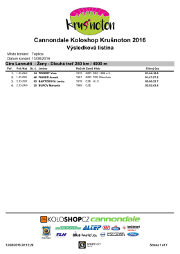Cannondale Koloshop Krušnoton 2016