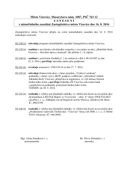 Usnesení ZMV 16.08.2016