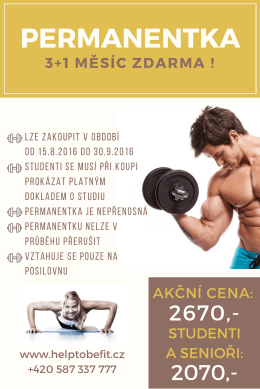 AKCE 3+1 - Help to be fit
