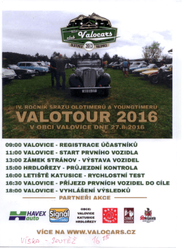 Valotour 2016 - jízda historických vozidel