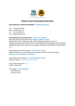 Airport to Town Transportation Information