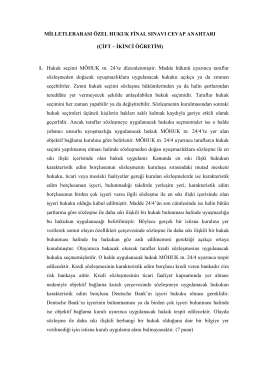 Çift ve 2.Öğretim Öğrencileri Cevap Anahtarları İçin Tıklayınız