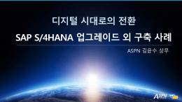 디지털 시대로의 전환 SAP S/4HANA 업그레이드 외 구축 사례