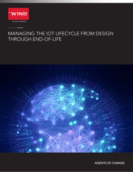 MANAGING THE IOT LIFECYCLE FROM DESIGN