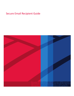 Secure Email Recipient Guide - Bank of America Secure Messaging