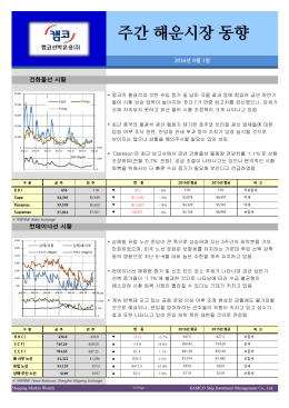 주간 해운시장 동향