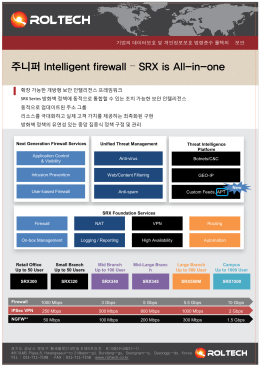 주니퍼 Intelligent firewall – SRX is All-in-one