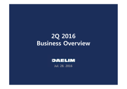 2Q 2016 Business Overview