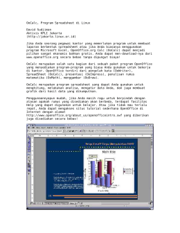 OoCalc, Program Spreadsheet di Linux David Sudjiman Aktivis KPLI