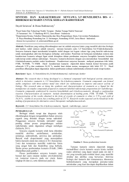 sintesis dan karakterisasi senyawa 3,3`-benzilidena