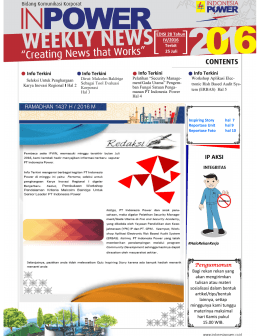 Inpower weekly News Edisi 28 Tahun IV terbit 25