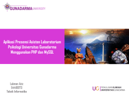 DOKUMEN PRESENTASI - Repository Universitas Gunadarma