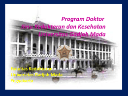 Program Doktor Ilmu Kedokteran dan Kesehatan Universitas Gadjah