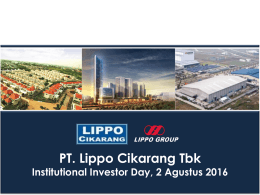 Presentation to Investor (Institutional Investor Day