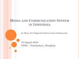 media and communication system in indonesia