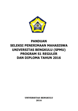 panduan - SPMU - Universitas Bengkulu