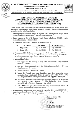 PMB PPs UNJ GEL III 2016-2017 SEM GANJIL