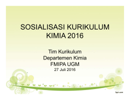 Sosialisasi Kurikulum 2016 - Departemen Kimia FMIPA UGM