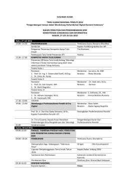 agenda temu ilmiah 2.. - Kementerian Komunikasi dan Informatika