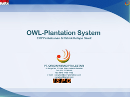 Apa itu OWL-Plantation System ?