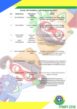 hasil penyisihan abstrak pimpi 2016