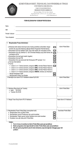 REV Form kelengkapan yudisium Profesi Bidan