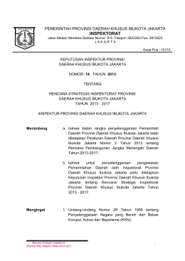 BAB I - Inspektorat Provinsi DKI Jakarta