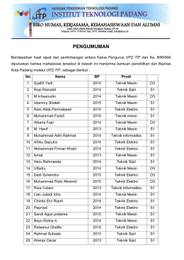 Pengumuman Beasiswa Baznas Kota Padang