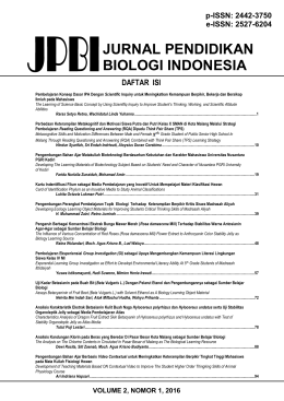 jurnal pendidikan biologi indonesia
