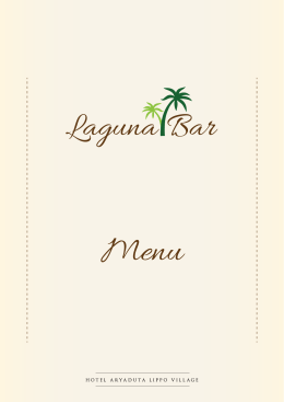 New Menu Laguna Bar 2015