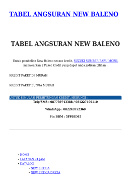 tabel angsuran new baleno